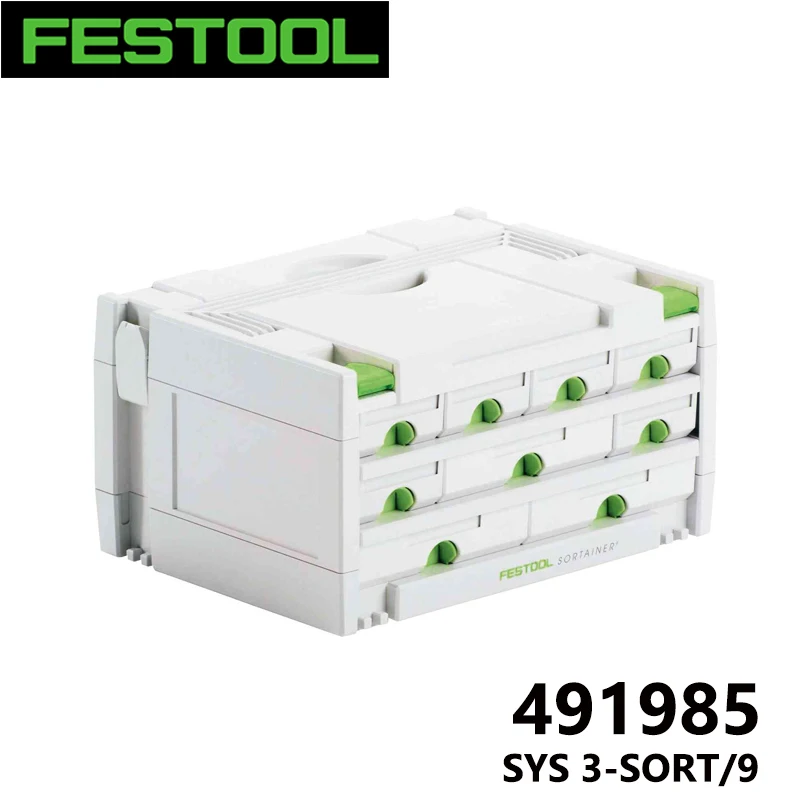 FESTOOL SORTAINER 6 to 12 Drawer Combination Efficient Organization Storage Transportation