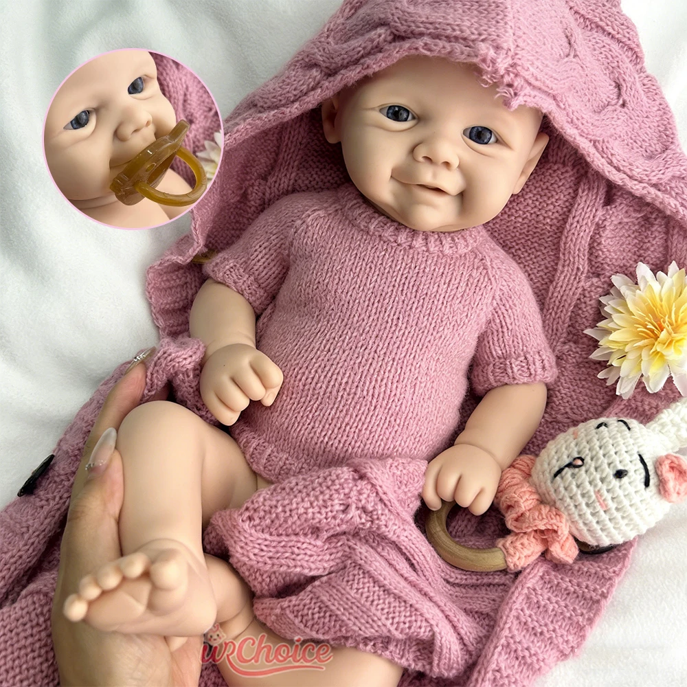 48cmの柔軟なヴィヴィアンリアルなシリコン製リボーンドール、女の子、おしゃぶり使用可能、重みのあるアートドール、認知症患者へのギフト