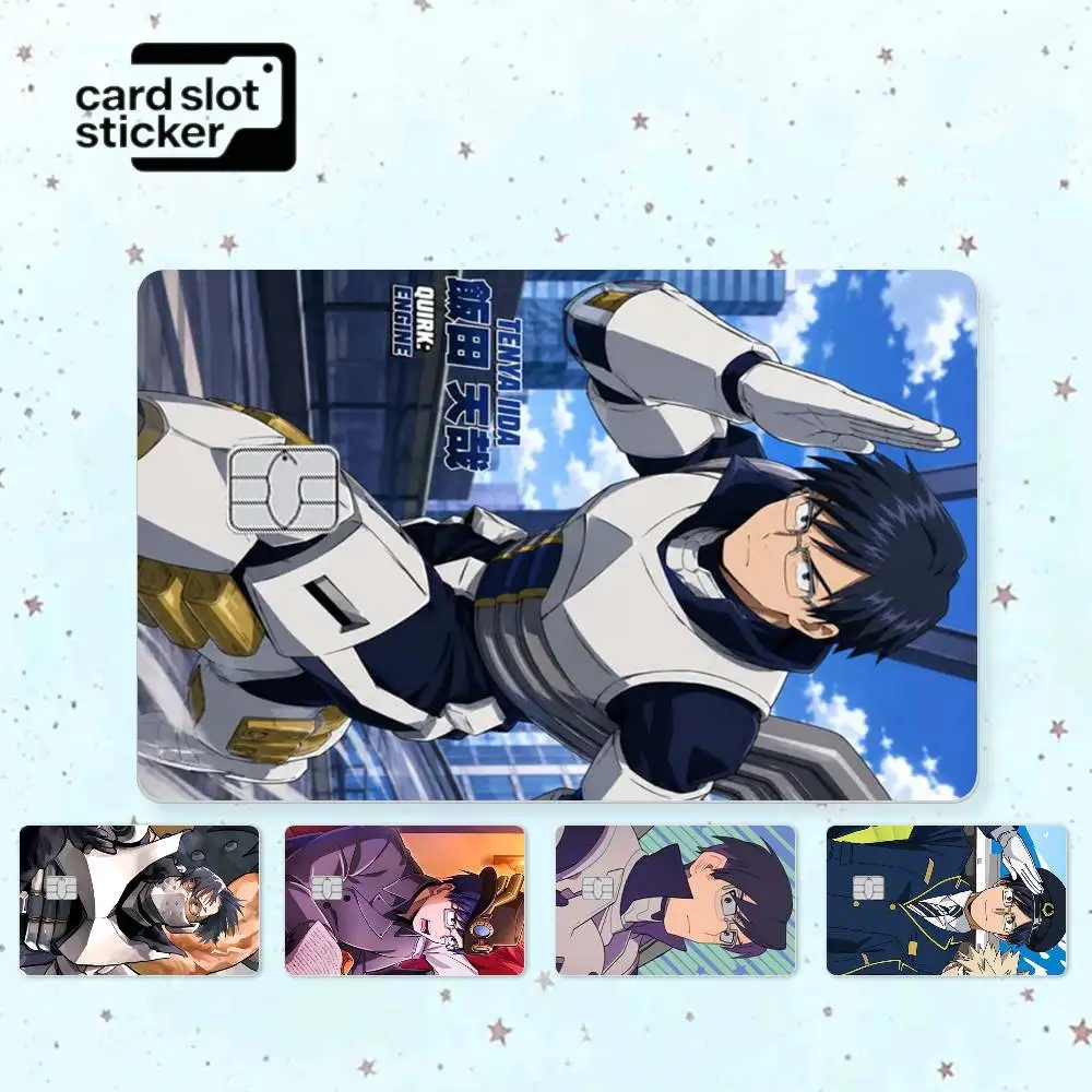 Cartoon Tenya Iida Ingenium Credit Card HD Stickers Game Card Decal Small Chip Waterproof Sticker Gift