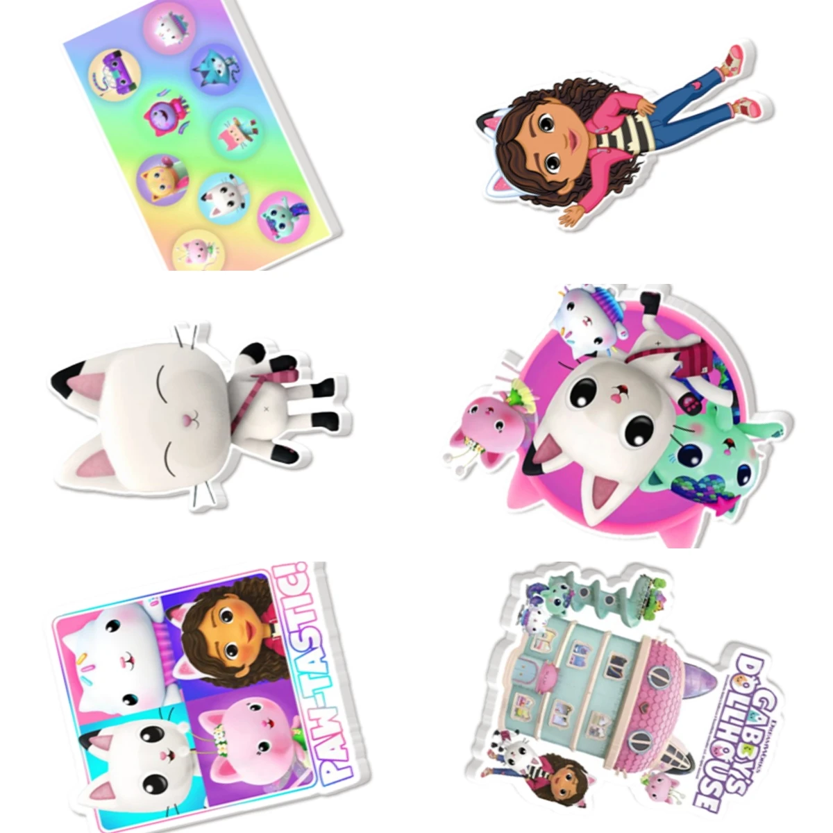 10pcs/lot G D W Cat Doll House Resin Planar Transparent Glitter Acrylic Flatback for Hair Bow Keychains Badge Handmade Crafts Pa