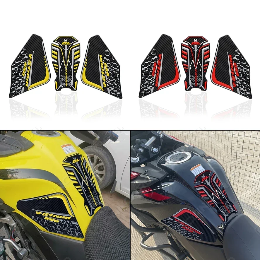 

Motorcycle Fuel Tank Pad Stickers 3D Tankpad For V-STROM 650 DL650 2021-2022 Sticker Gas Tank Cover Decoration Accessories