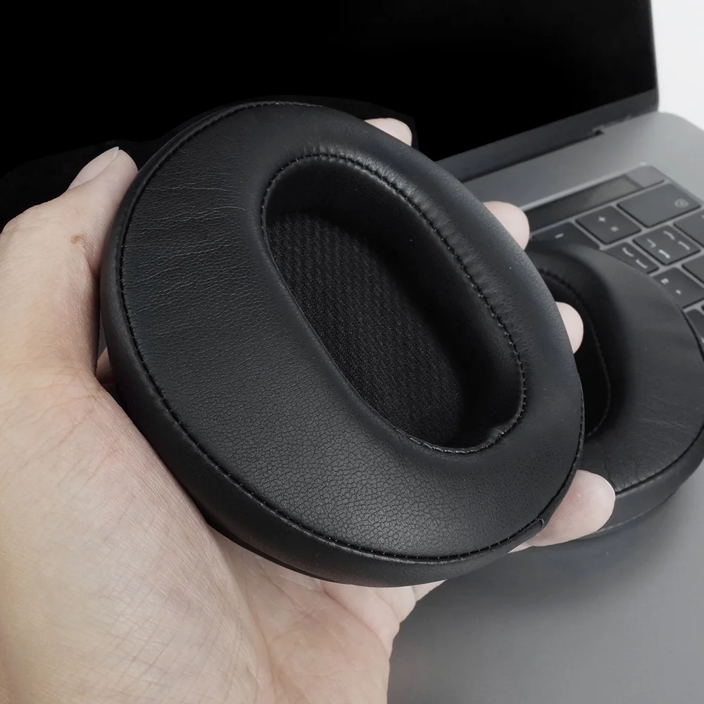 بطانة للأذن بزاوية Denon AH-D2000 D5000 D7000 AH-D5200 AH-D7200 AH-D9200 سماعات الأدمة من جلد الغنم أغطية الذاكرة الإسفنج