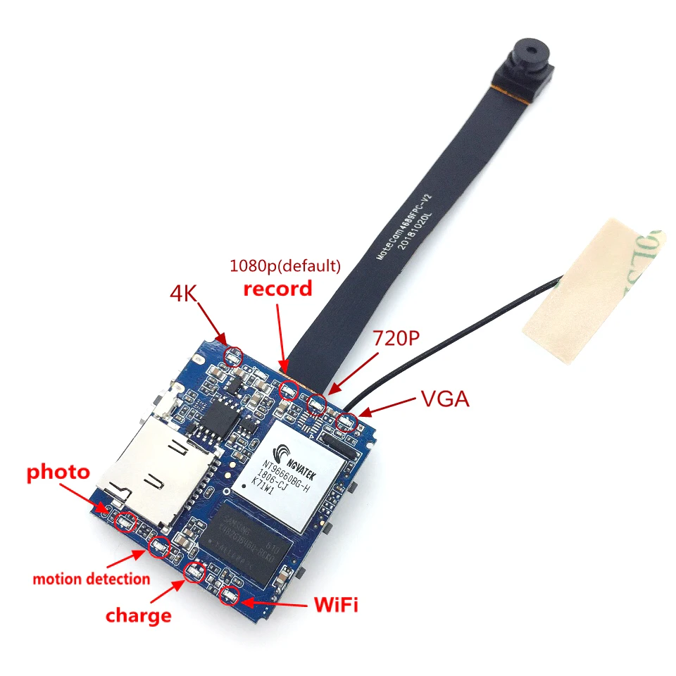 16MP Real 2.7K 4K Wireless P2P Mini Camera Module DV Video Recorder Digital Small DIY Camera Camcorder Module