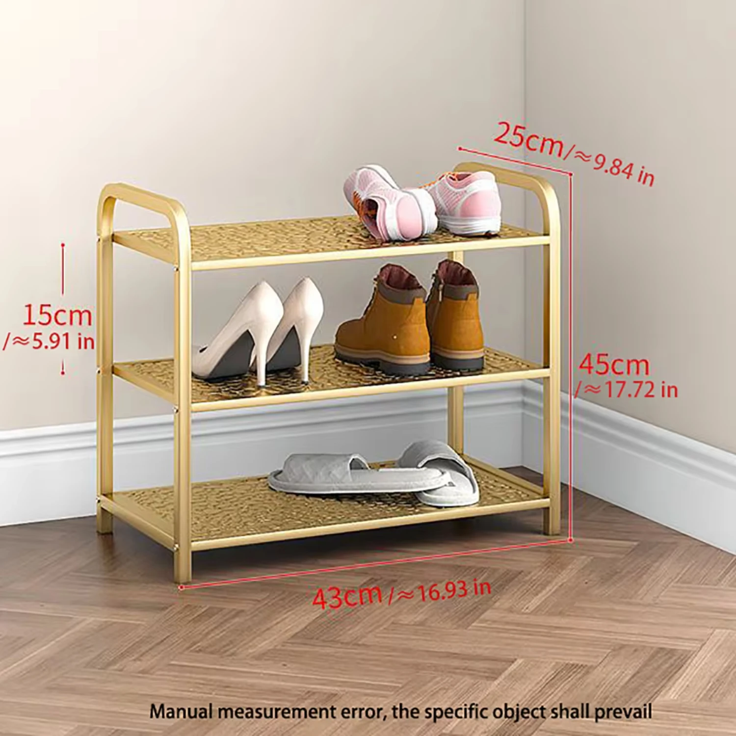 1 piece of wrought iron shoe rack simple small narrow door  indoor space saving multi-layer  shoe cabinet