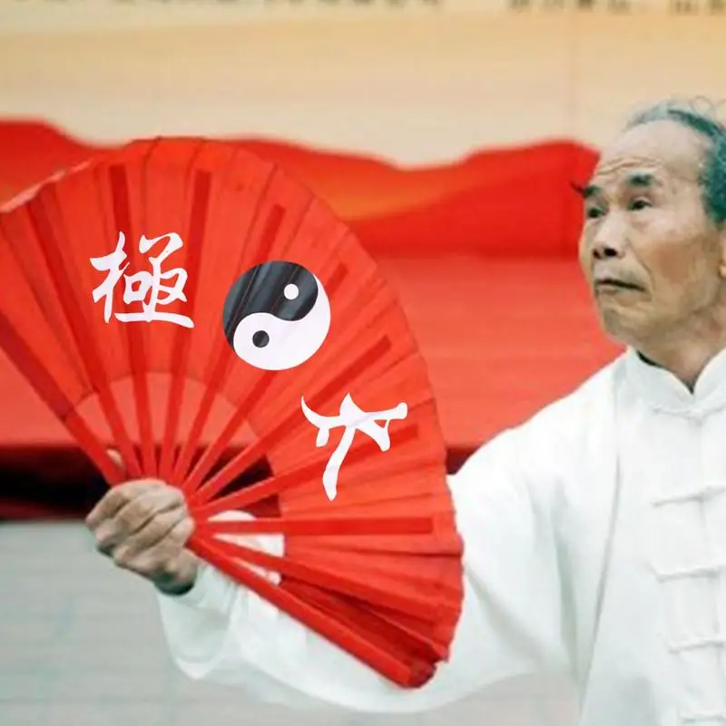 TaiChi Martial Arts Fan Chinese Kung Fu Traditional Dance Performance Pratice Training Fan Morning Exercise Taichi Fan Hand Fan