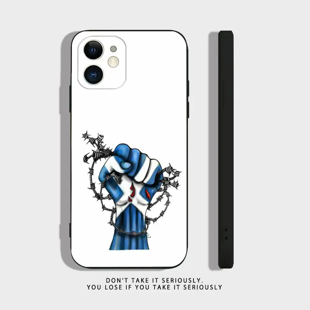 Scotland Scottish Flag Phone Case For iPhone 16,15,14,13,12,11,Pro,X,XS,Max,XR,Plus,Mini Soft Silicone Black Shockproof TPU