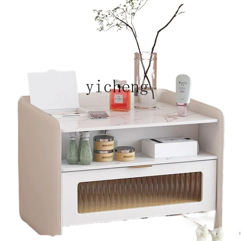 

Smart Wireless Charger Bedside Table Light Luxury Modern Minimalist Bedroom Bedside Cabinet with Beauty Apparatus