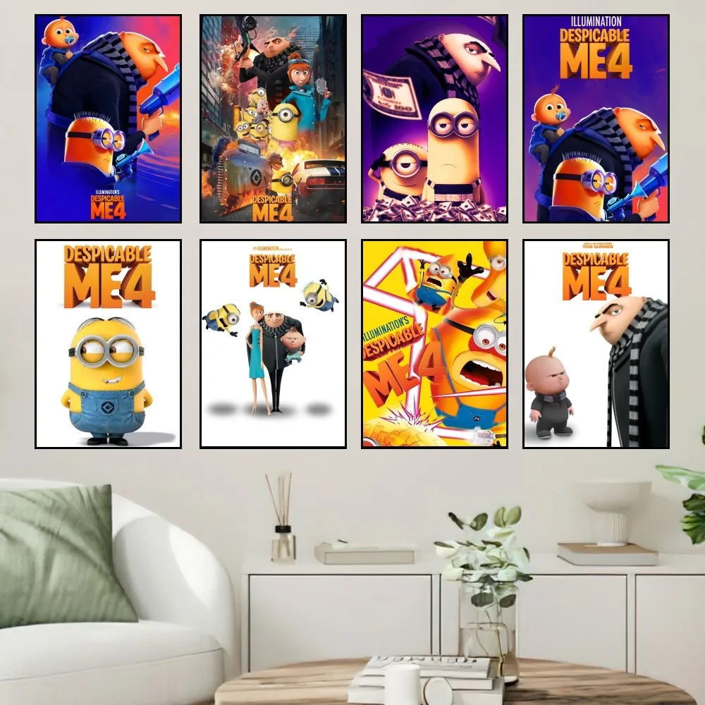 

BEAST KINGDOM Cartoon Despicable Me 4 Poster Small Prints Wall Painting Bedroom Living Room Wall Sticker Office