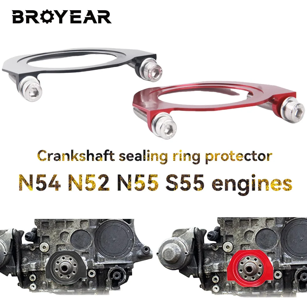 Broyear Premium Crank Seal Serpentine Belt Protection Guard - Compatible with BMW 135i 335i 435i 535i X1 X3 X5 (N52 N54 N55 S55)