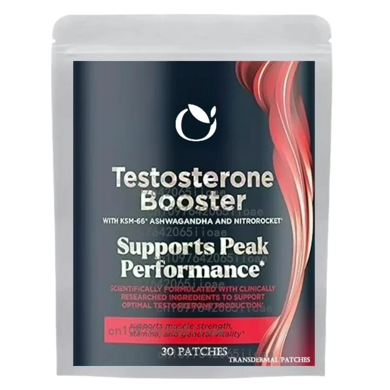 

30 Patches Testosterone Booster for Men with Horny Goat Weed, Maca Root Transdermal Patches Energy Stamina Strength