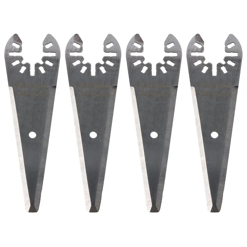 Silver Three Sided Blade Scraper Stainless Steel 3 Blades Oscillating Multitool Blades 100mm Length Multifunctional Scraper