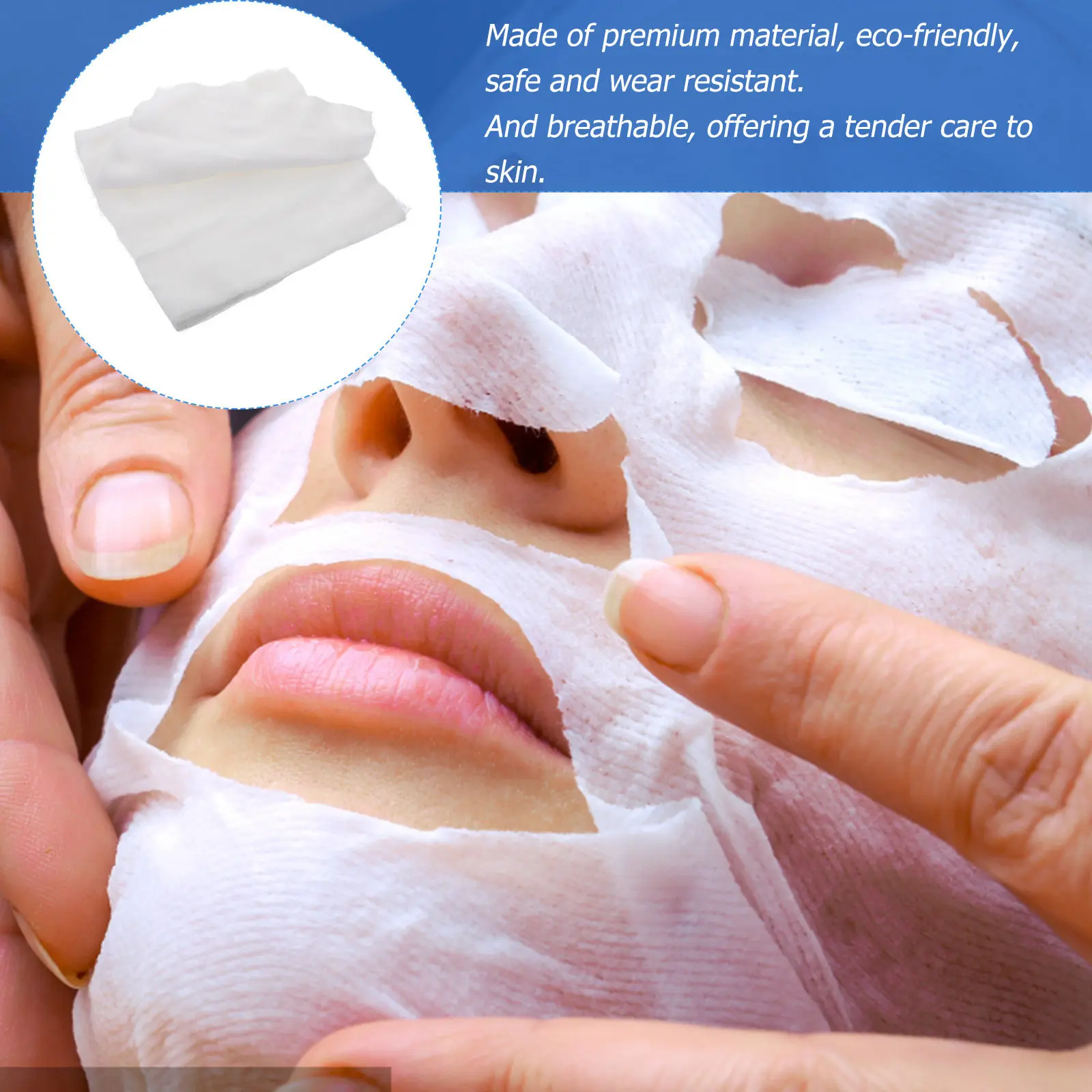 

100 шт. ультрамягких дышащих хлопковых марлевых масок для лица для салонов красоты, гигиеничные средства для ухода за кожей для домашнего и дорожного использования