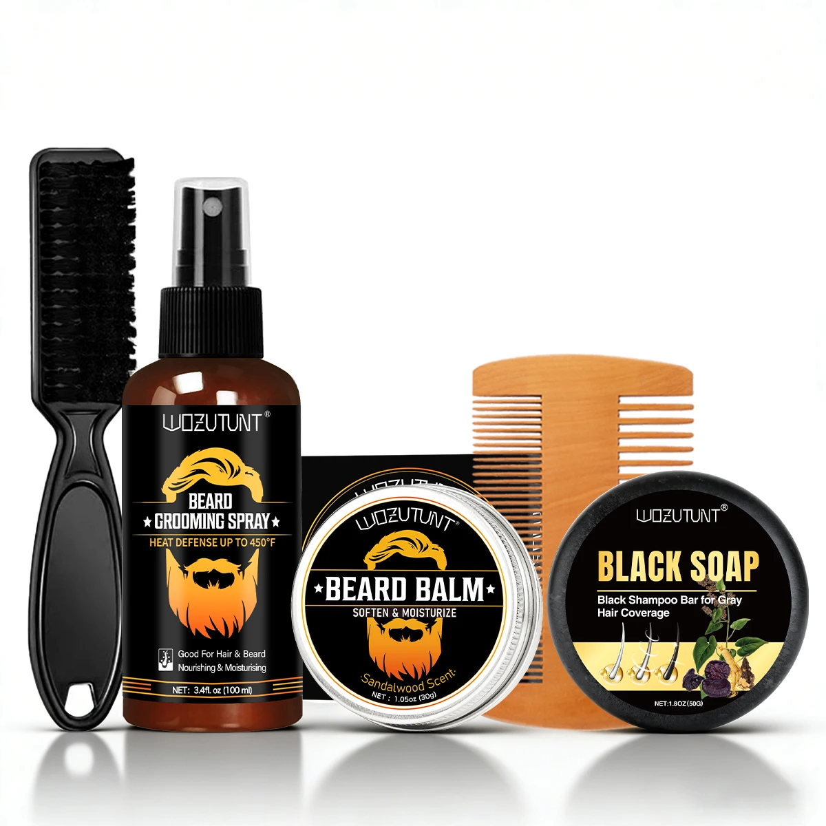 wozutunt-spray-para-barba-masculina-manteiga-modeladora-para-bigode-sabonete-preto-para-limpeza-e-cuidado-de-pelos-faciais-com-ferramentas-acessorias-5pcs-conjunto