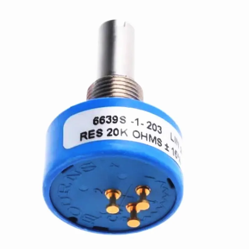 1PCS Continuous 360 Rotation Precision Potentiometer Switch Conductive Plastic 6639S-1 102 202 502 103 203 6639S 1 1K 2K 5K 10K