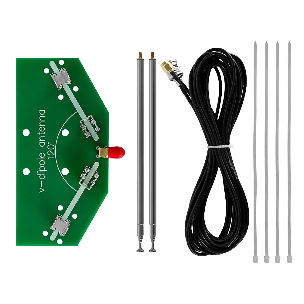 1set 137MHz V-shaped Dipole Antenna DIY Kit Satellite Aviation Cloud Map For Horn Rod Antenna Dipole Antenna Signal Reception