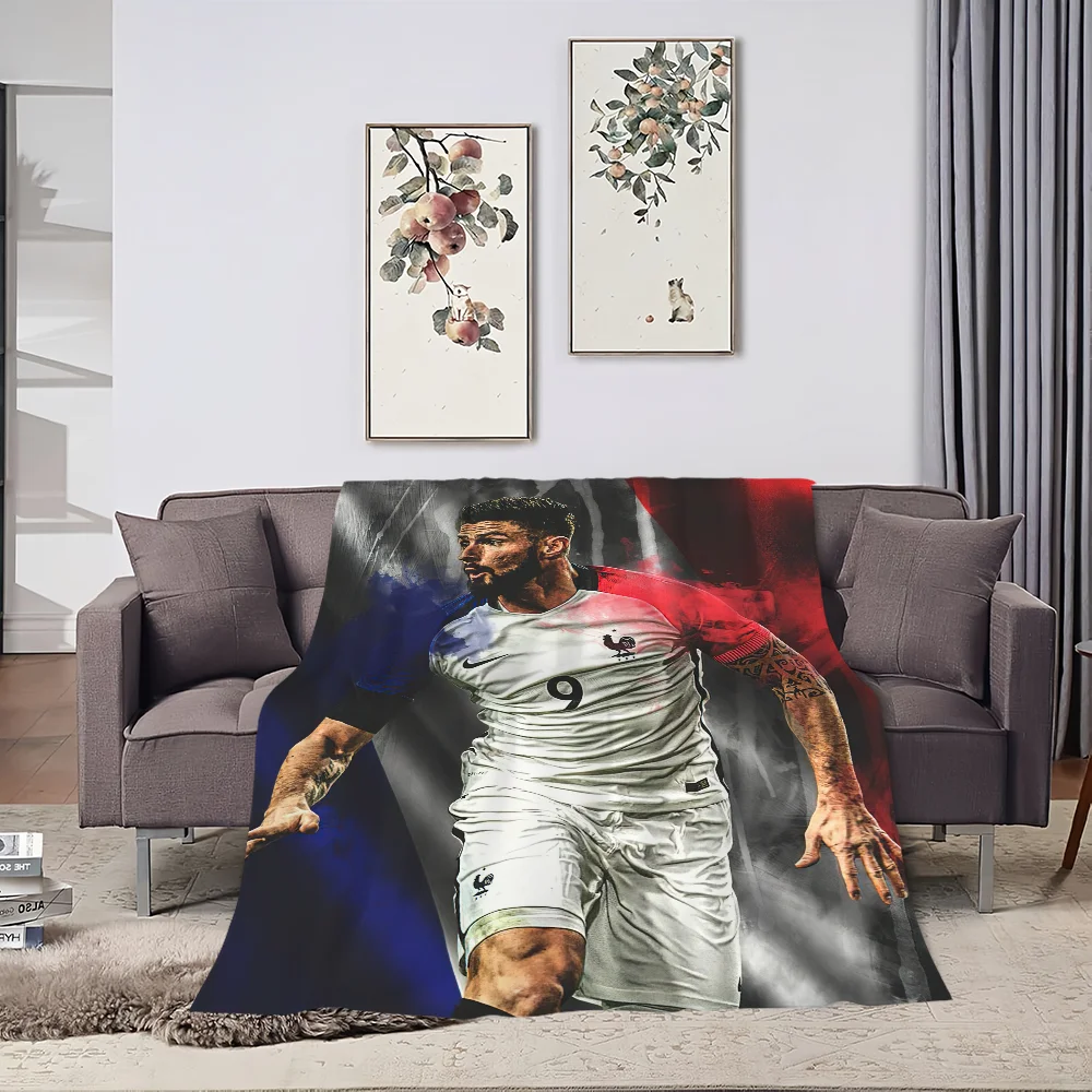 لاعب كرة القدم بطانية أفخم قيلولة أريكة البساط للعيش O-Olivier G-Giroud-s غرفة مكتب غرفة نوم عيد ميلاد المنزل السفر هدايا الأطفال