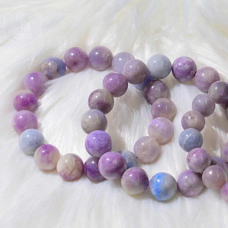 Natural Hackmanite Bracelet, Blue Green Sodalite Color Change Gemstone Beads, Unisex Healing Crystal Jewelry Gift for Women Men