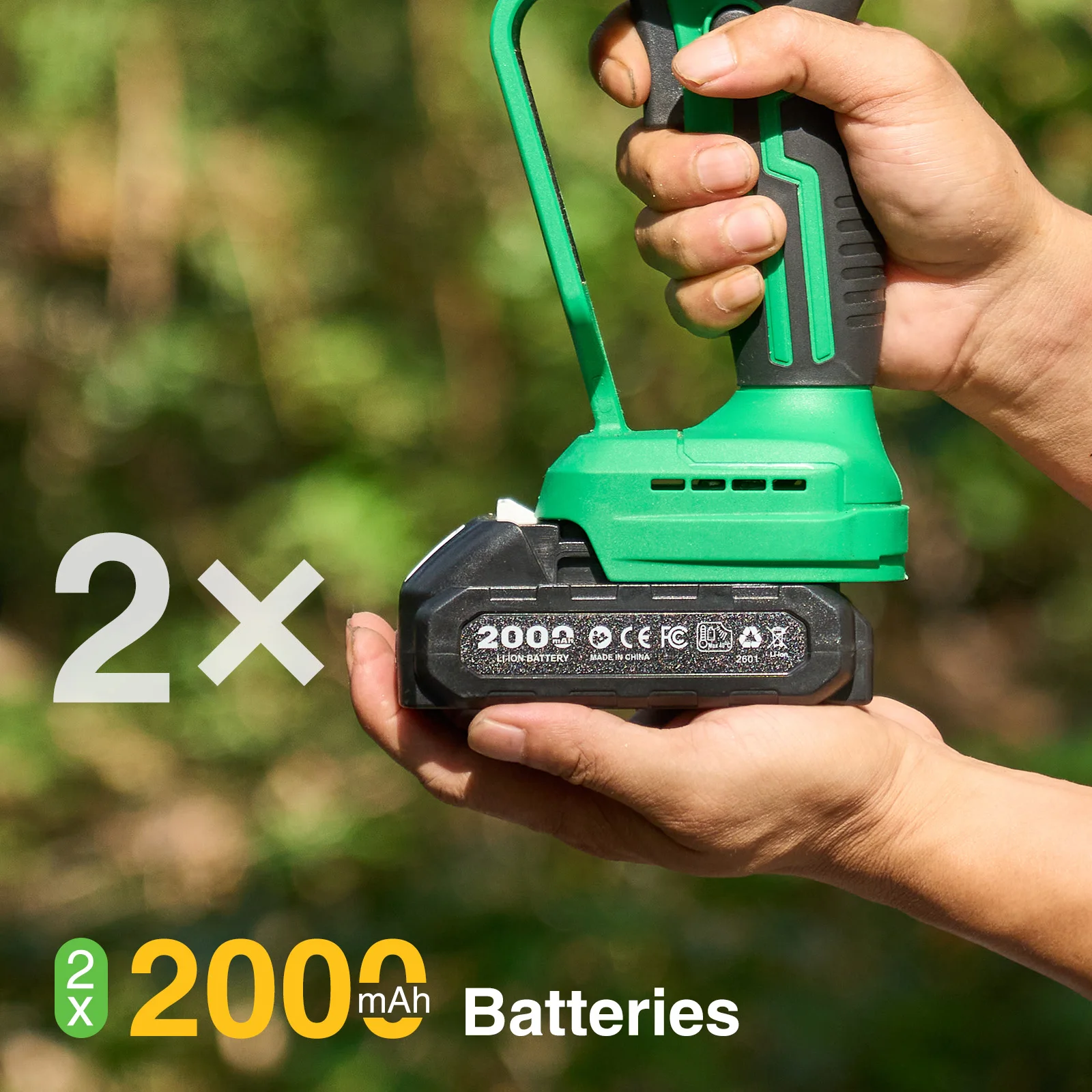 TaskStar 6-Zoll-Mini-Kettensäge, 700 W, Bürstenmotor, handgeführte elektrische Säge, manuelle Ölförderung, Gartensäge zum Beschneiden von Bäumen und zum Holzschneiden. für Makita 18V Akku-Pin – Detail 5