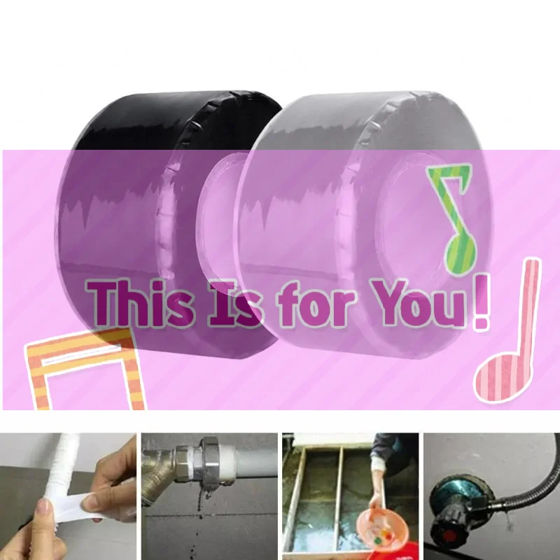 【HMA】One Roll Self-Fusing Silicone Tape Waterproof Non-Adhesive 2.5cm X 1.5m For Pipe Leak Electrical Insulation