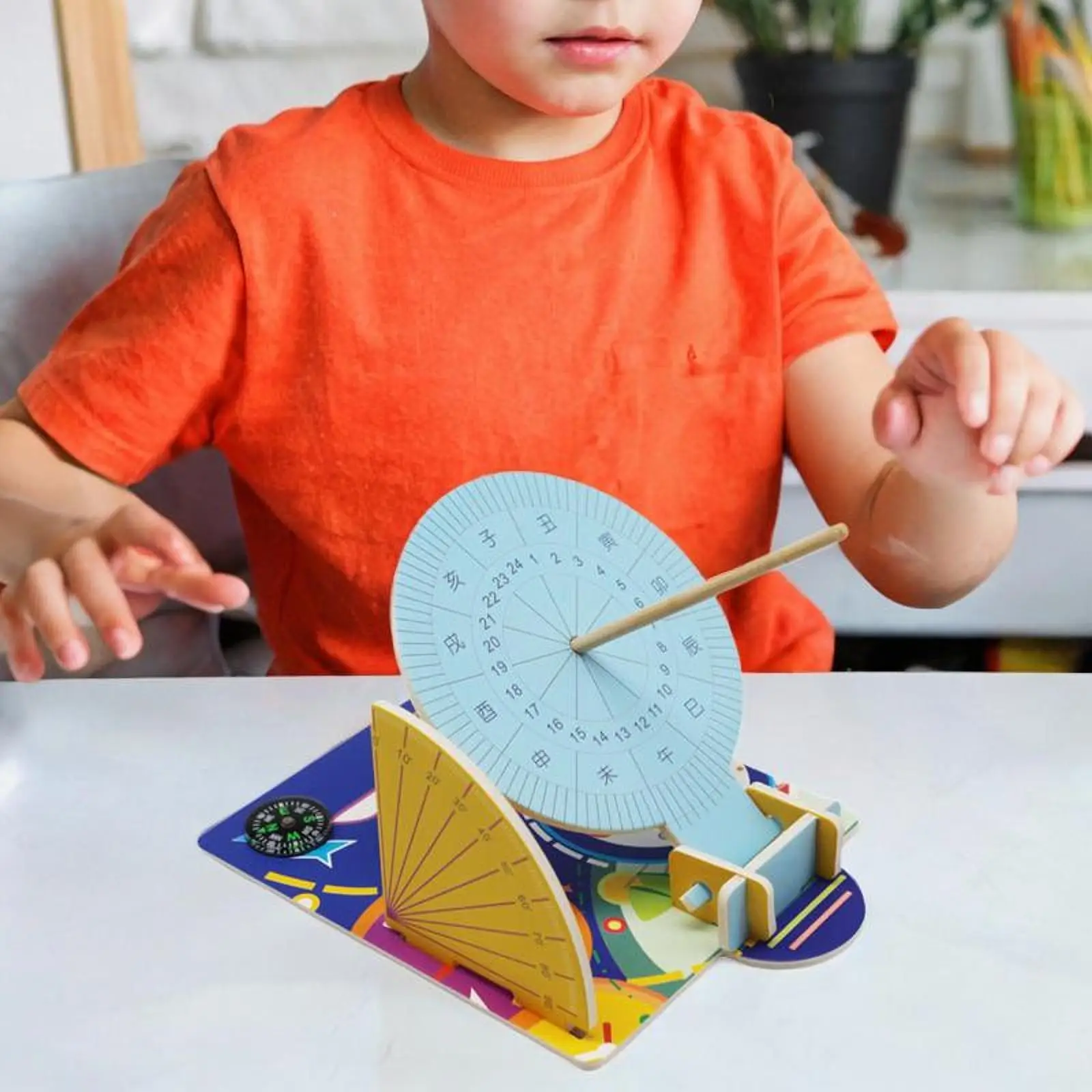 

DIY Sundial Kit 3D Puzzle Project Building Handmade Clock Scientific Model