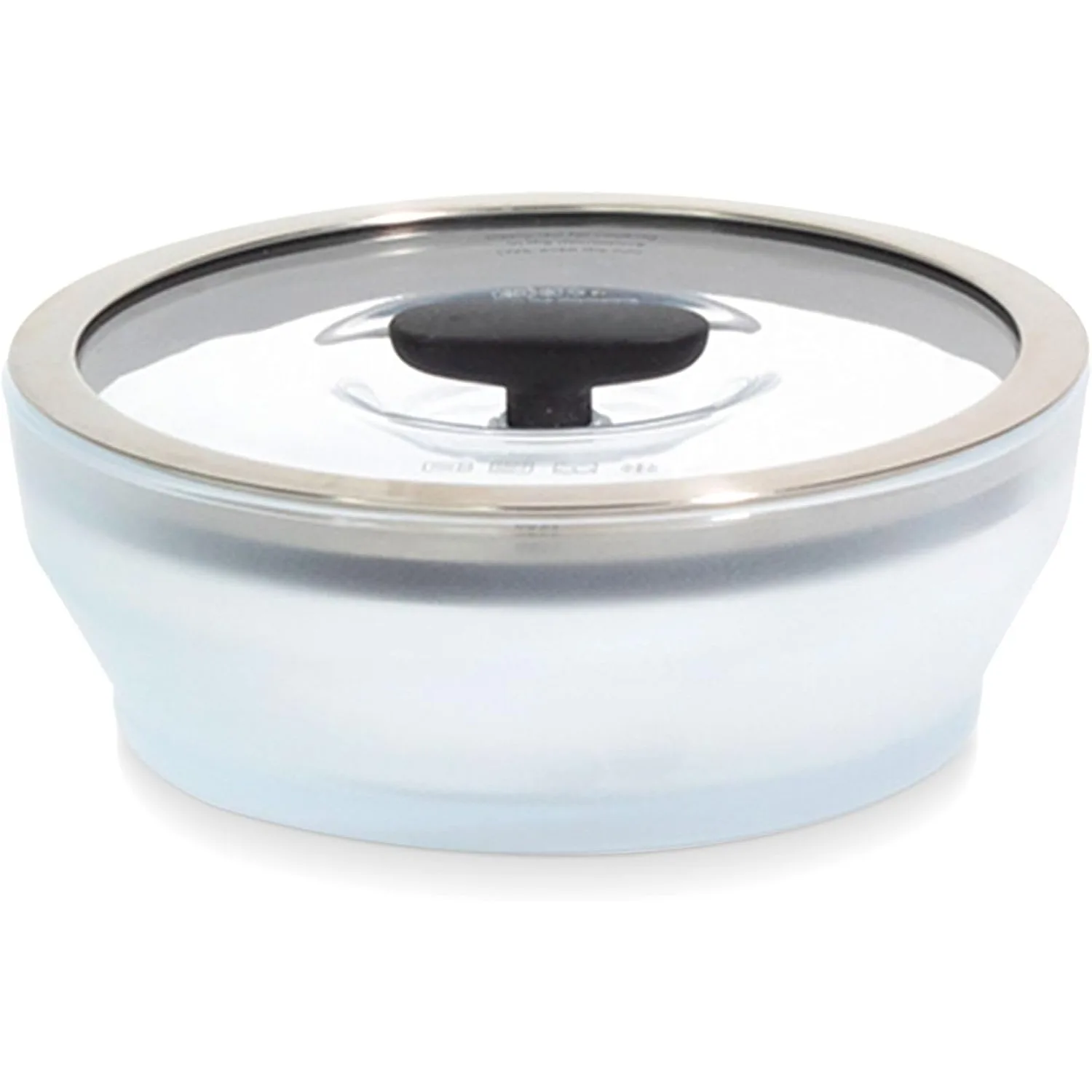 

Plastic free microwave tableware, 2-piece shallow glass storage container with lid, 7.1 inches x 2.6 inches, black sesame
