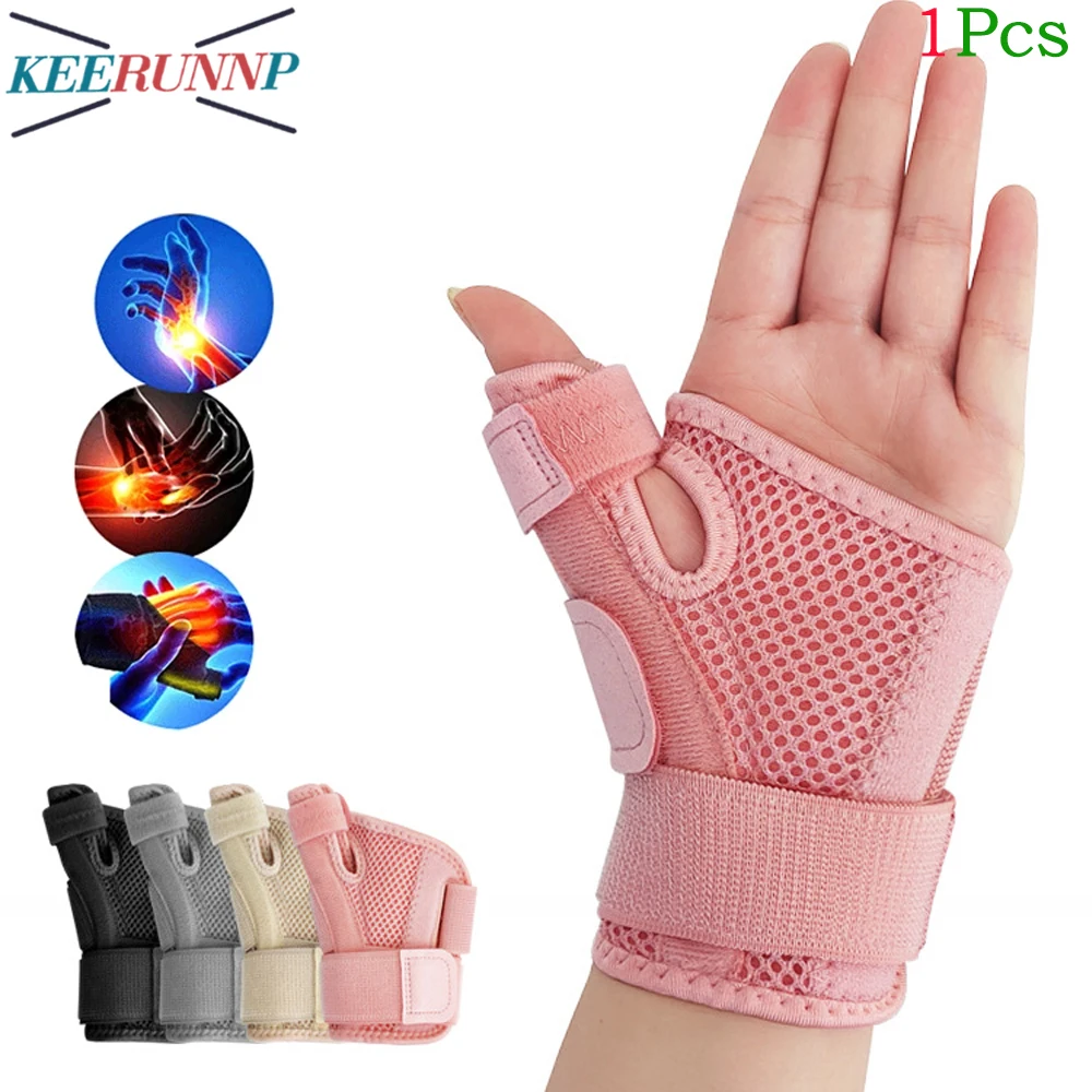 Muñequera con tirantes para el pulgar, tendinitis De férula para querván, artritis, alivio del dolor, mano izquierda o derecha, 1 piezas