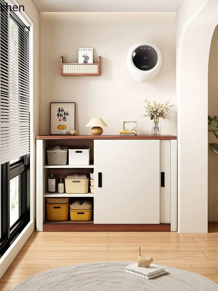 

HYS Corner Sliding Door Balcony Door Bay Window Cabinet Wall-Mounted Multifunctional Shoe t Storage Organizer Cabinet