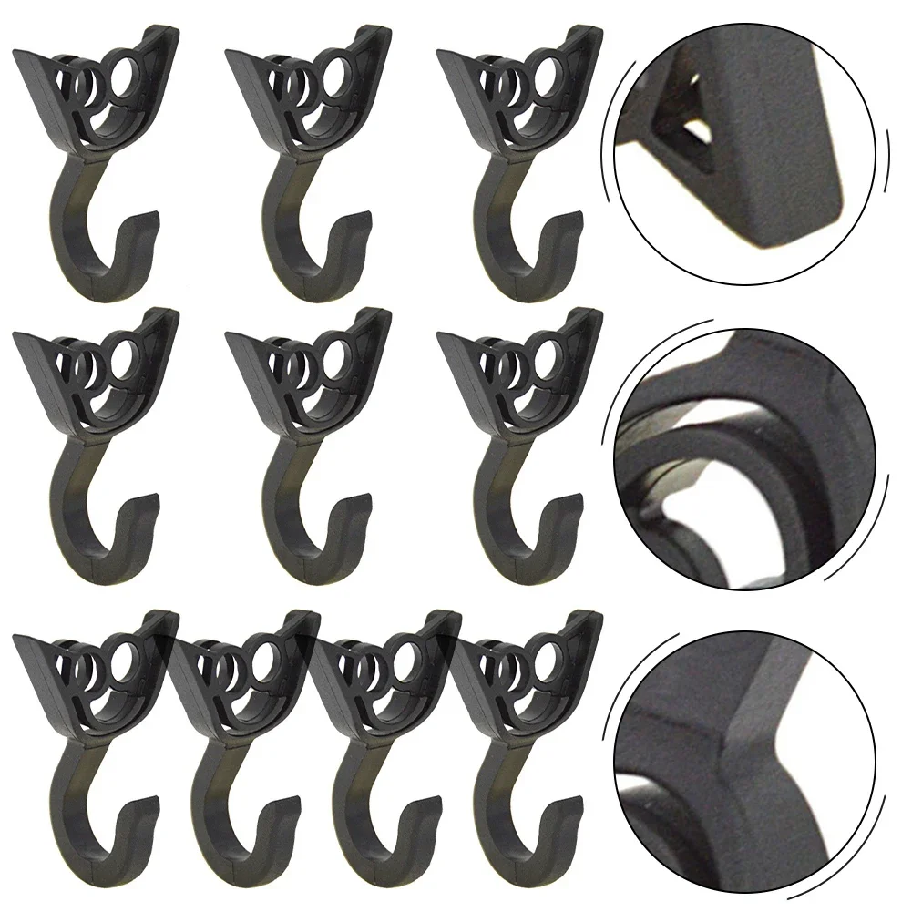 

Practical Open End Cord Hooks Camping Hooks 10pcs 2.8*4.4*2.3cm Plastic Reliable Beaches Strong Wind Conditions