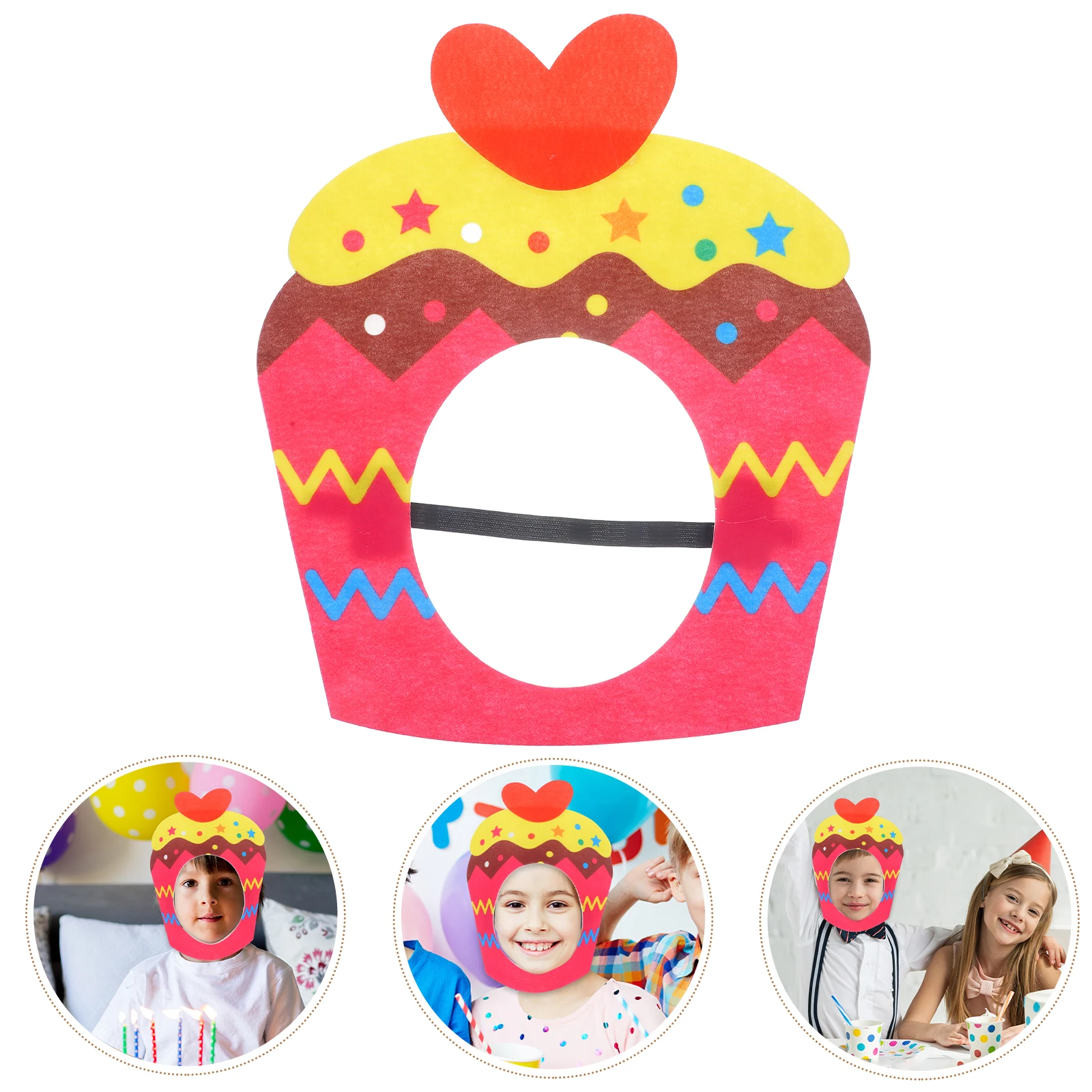 

Birthday Hat Props Cake Headdress for Caps Party Decoration Hats Accessories