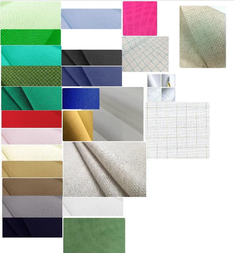 Top Quality 14CT 16CT 18CT 22CT 25CT 28CT 32CT White Color Canvas Embroidery Cross Stitch Aida Fabric 100x150CM