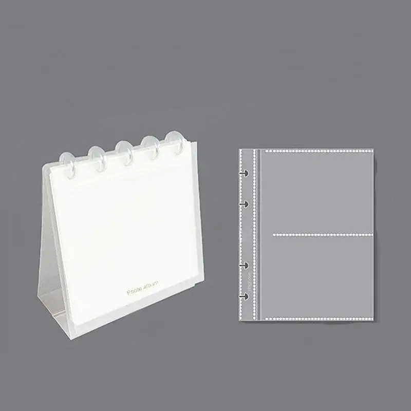 

Новый прозрачный настольный фотоальбом 3 дюйма/4 дюйма DIY держатель для фотокарточек Декор простота идол карты изображение дисплей орнамент