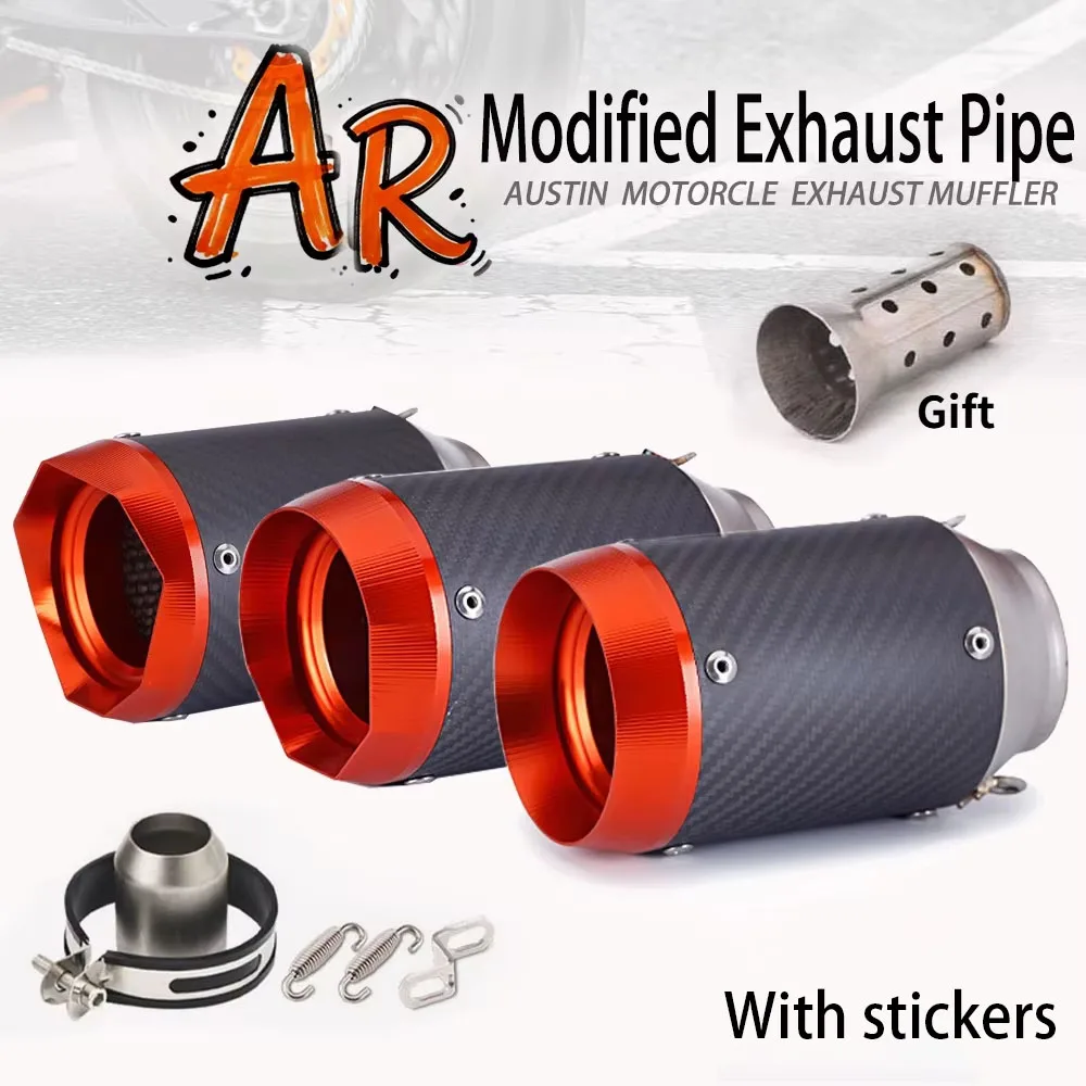 

51Mm/60mm universal motorcycle exhaust tail section for Honda, Kawasaki, Yamaha carbon fiber