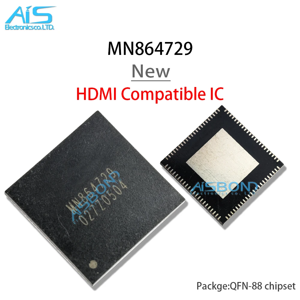 

1-10Pcs/Lot New MN864729 HDMI Compatible IC For PS4 CUH-1200 MN 864729 QFN-88 Chip