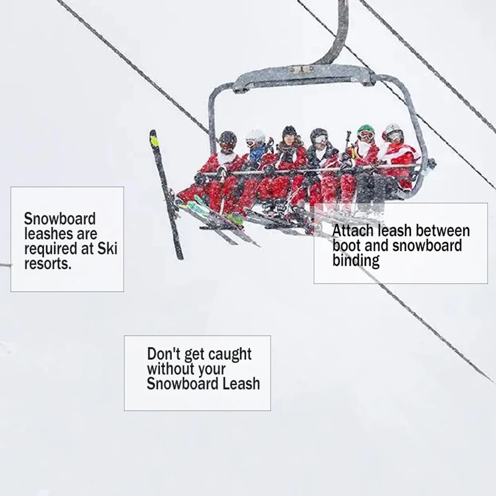 

Stretchable Snowboard Leash with Heavy Duty Elastic Coil and Steel Buckle for Reliable Use in Multiple Vehicles