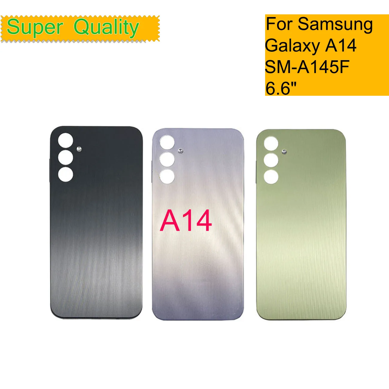 10Pcs/Lot For Samsung Galaxy A14 4G A145 Housing Back Cover Rear Case Battery Door Chassis Shell With Camera Lens