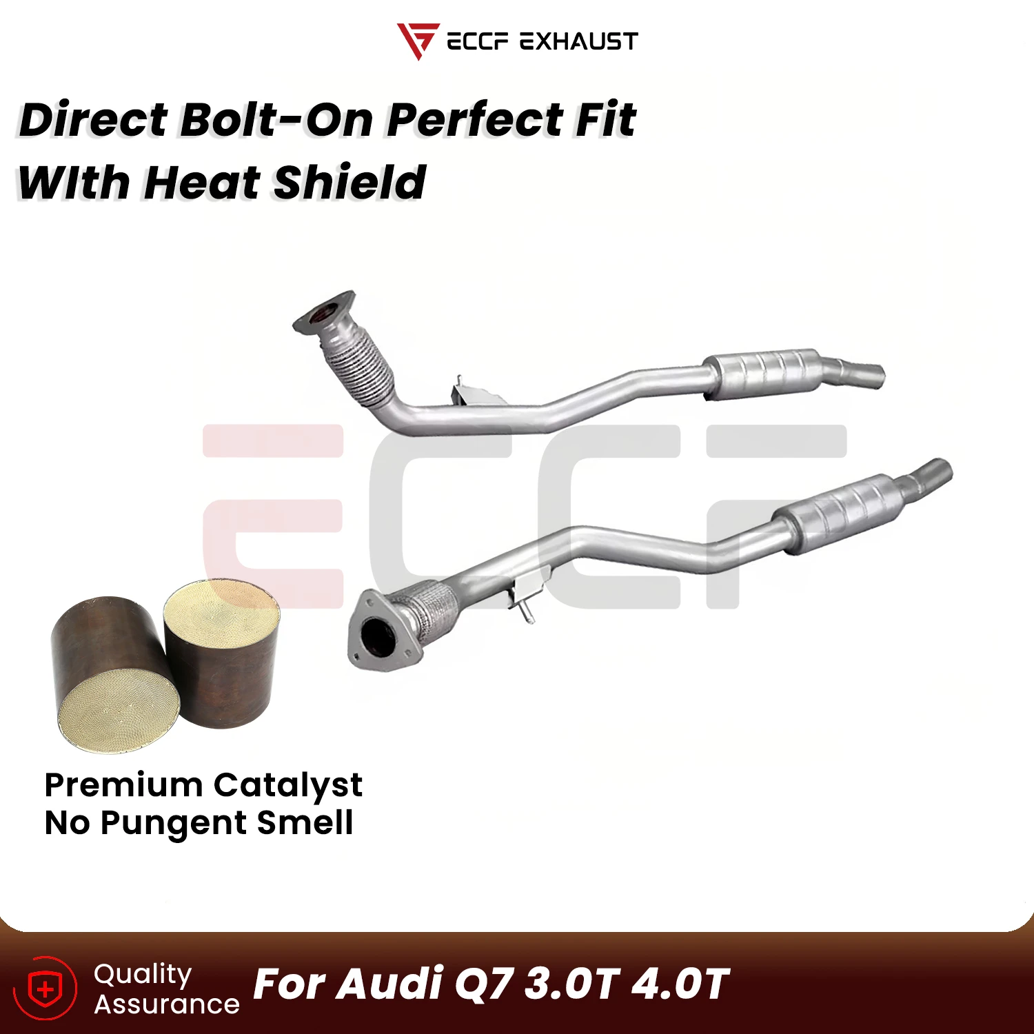 Sporty Stainless steel Front pipe For Audi Q7 3.0T 4.0T Aggressive Exhaust Sound Plug and Play Upgrade Performance