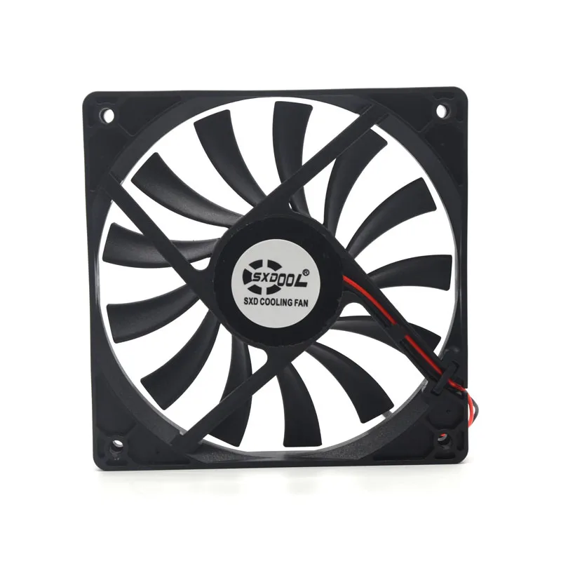 1pcs SXDOOL 15mm Ultra thin fan slim 120x120x15 mm 12cm 120m fan DC 12V 2-Pin 2200RPM cooling for computer powerful cooling fan