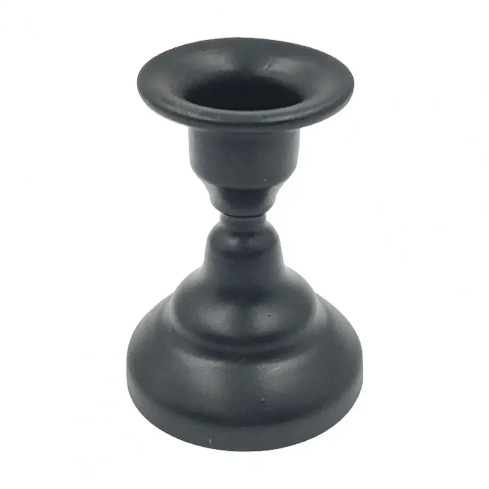 Candle Holder Rust-proof Simple Style Retro Appearance Decorative Iron Candle Display Stand Dining Table Ornament Home Supplies
