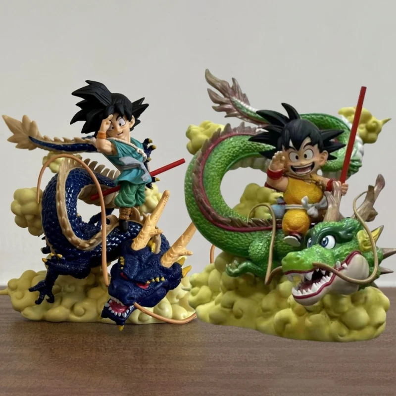 14cm Anime Dragon Z Ball Son Goku With Shenlong Figure Shenron Action Figure Pvc GK Statue Ornamen Collection Model Toys Gifts