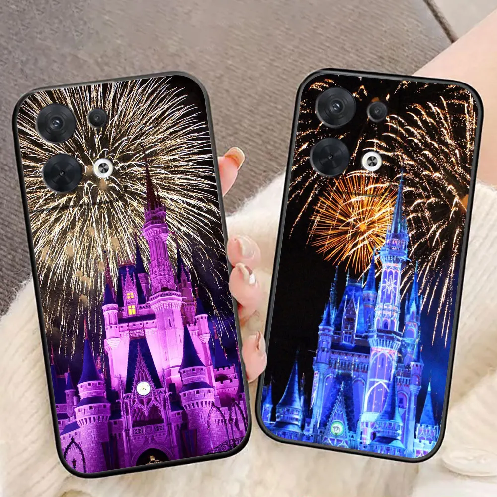 Disney Castle Fireworks Cover Phone Case For OPPO RENO 11 11F 10 8T 8 7Z 7 6Z 6 5 5F 4 4F LITE PRO TPU Case Funda Coque Shell