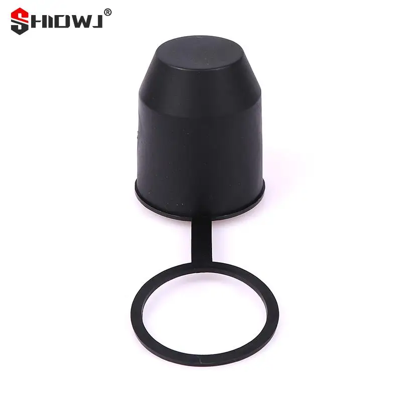 Universal 50mm Auto Tow Bar Ball Cover Accessories Durable Black Cap Towing Hitch Caravan Car Trailer Towball Protective Cover