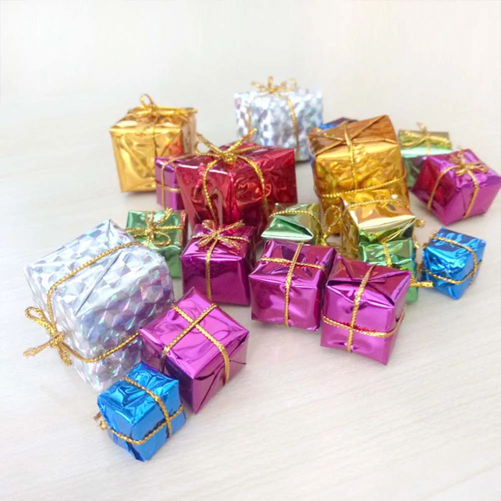 

Xmas Christmas Decorations Small Mini Boxes Pendant Wrapped Packages Bridesmaid