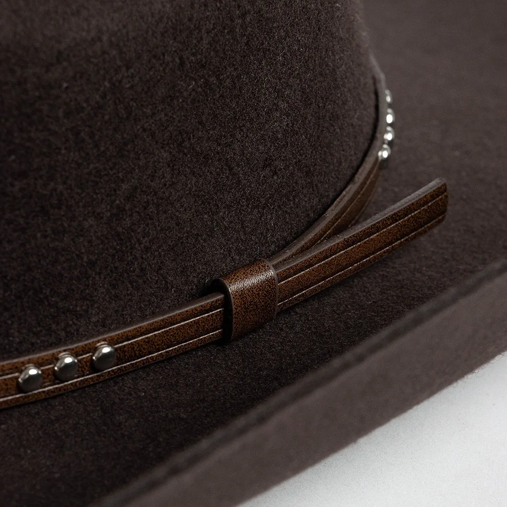 Europa und Amerika 2023 Herbst und Winter neue Mode lässig Gürtel Metalls chnalle Dekoration Wolle gekräuselte Denim Hut Outdoor warmes Top – Detail 12