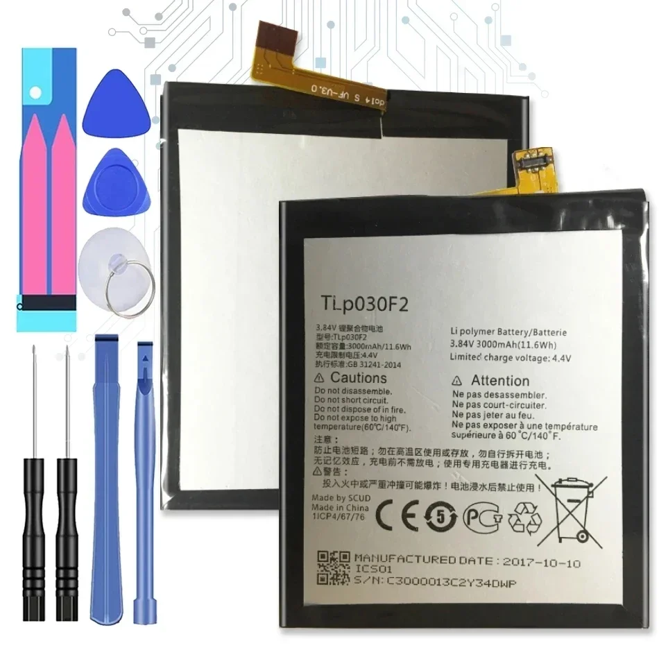 Battery For Alcatel One Touch Idol 4S OT-6070 OT-6070K OT-6070O OT-6070Y 3000Mah Lithium Polymer Tlp030f1 TLP030F2