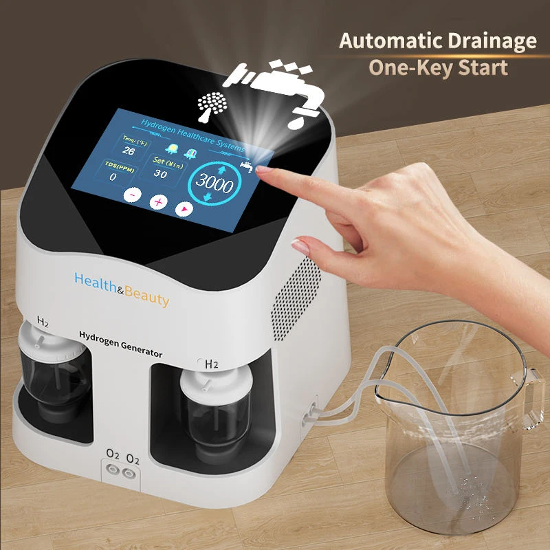 Macchina per inalazione di idrogeno da 3000 ml Uso domestico Generatore di ossigeno di idrogeno Ionizzatore d'acqua Macchina per la respirazione molecolare H2 al 99,99%