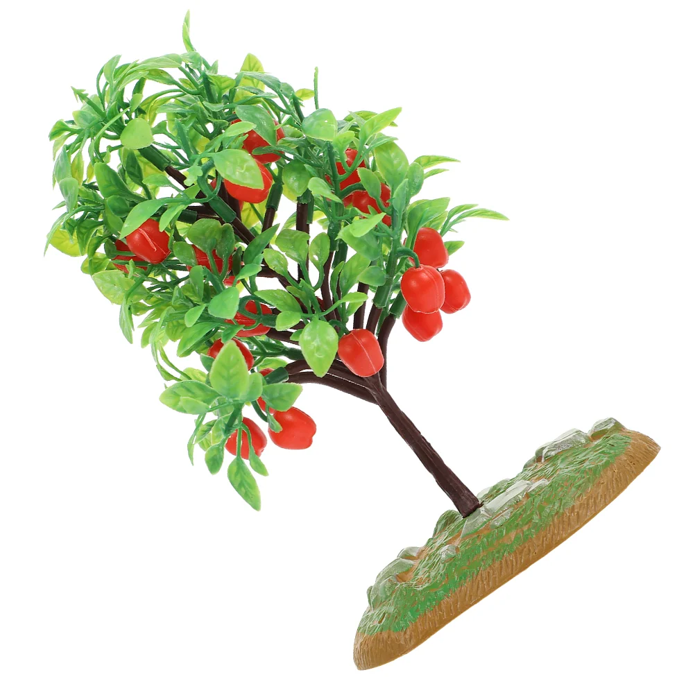 

Simulated Apple Tree Model Mini Trees People Accessories Dollhouse Craft Plastic Pine