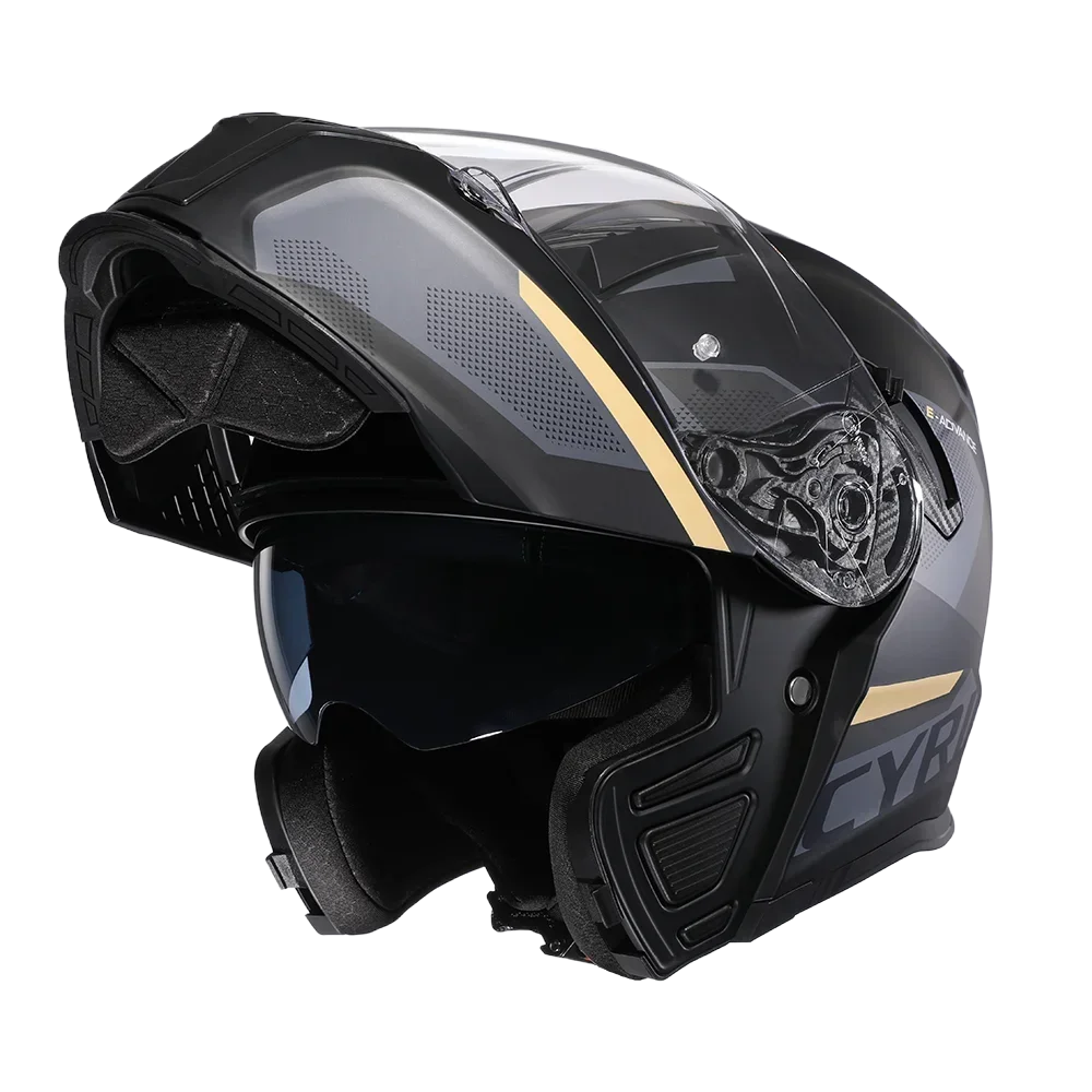 Capacete de motocicleta com viseira dupla modular flip up capacete facial completo para homens e mulheres adultos aprovado pela DOT