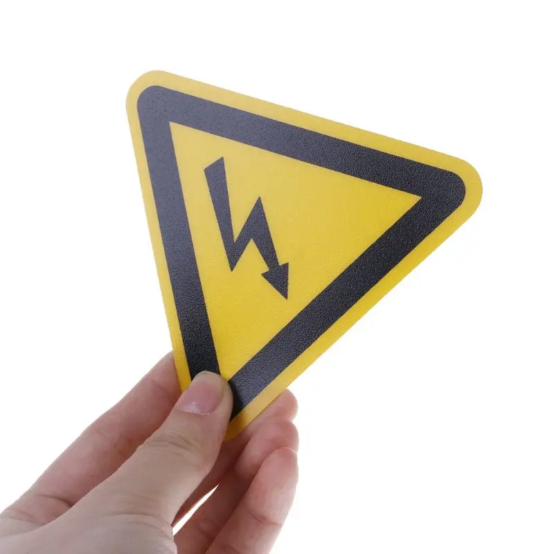 Adhesive Caution Electrical Safety Hazard Sticker Warning for Ground Table Wall