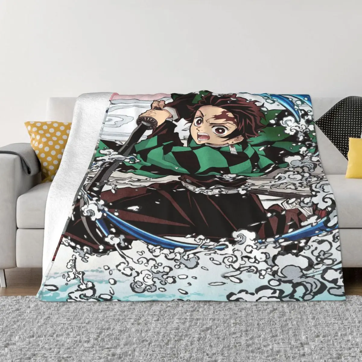 

Demon Slayer Kimetsu No Yaiba 00384, плюшевые одеяла для кровати, комфортное теплое мягкое одеяло и одеяла, пледы