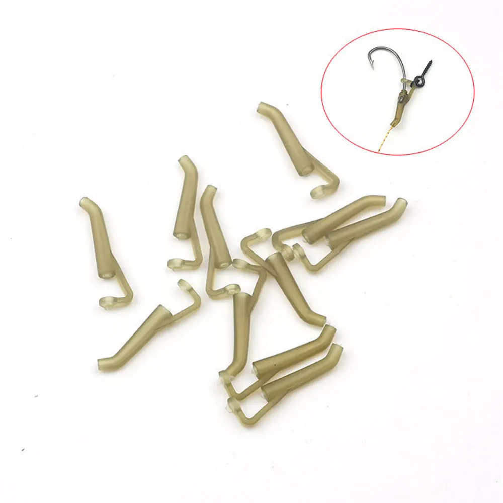 20pcs Carp Fishing Accessories D Rig Hooks Line Aligners Sleeve Anti Tangle Sleeve for Hair Ronnie Rigs End Tackle Fishing Tools